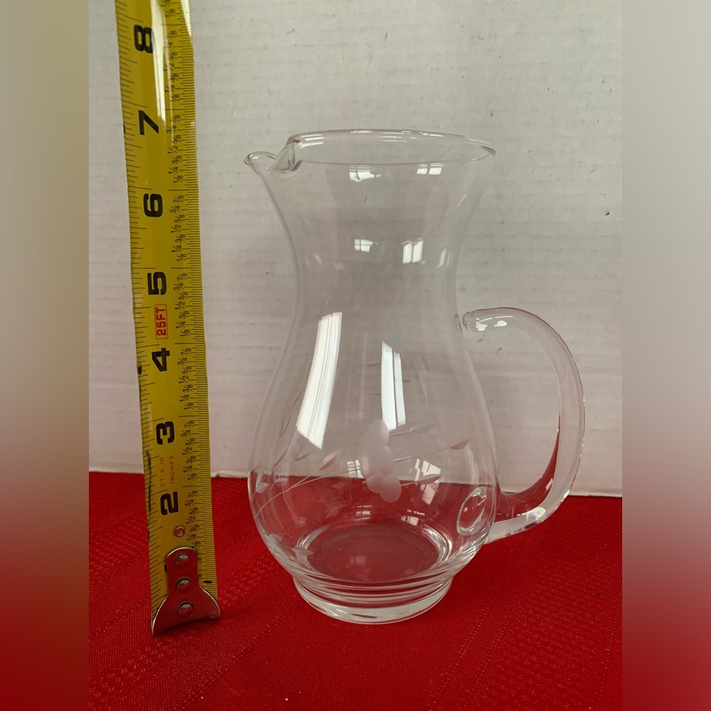 PRINCESS HOUSE Heritage Crystal Pitcher Beverage Server 7”